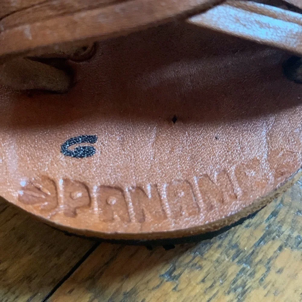 Authentic Huarache brown leather sandals Made in Panama